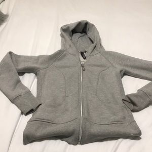 Gray zip up hoodie